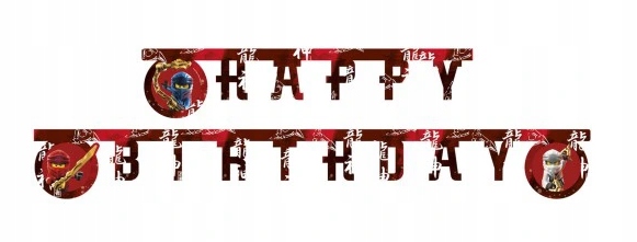

Baner urodzinowy Happy Birthday Lego Ninjago