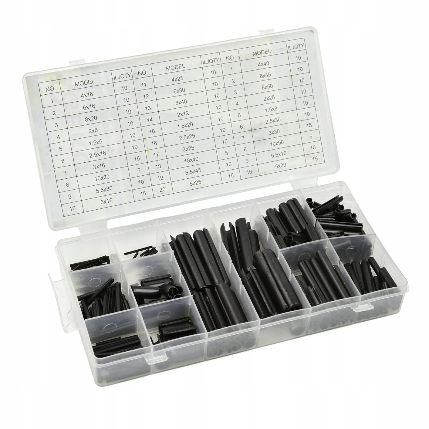 KOŁKI SPRĘŻYNOWE TULEJKI SPRĘŻYSTE ZAWLECZKI MIX