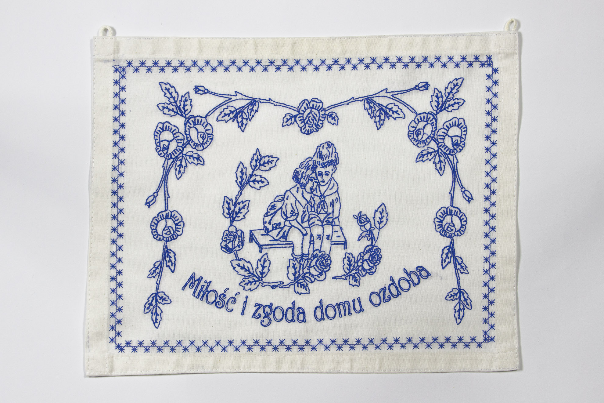 

Haftowana Makatka Miłość i zgoda domu ozdoba nb