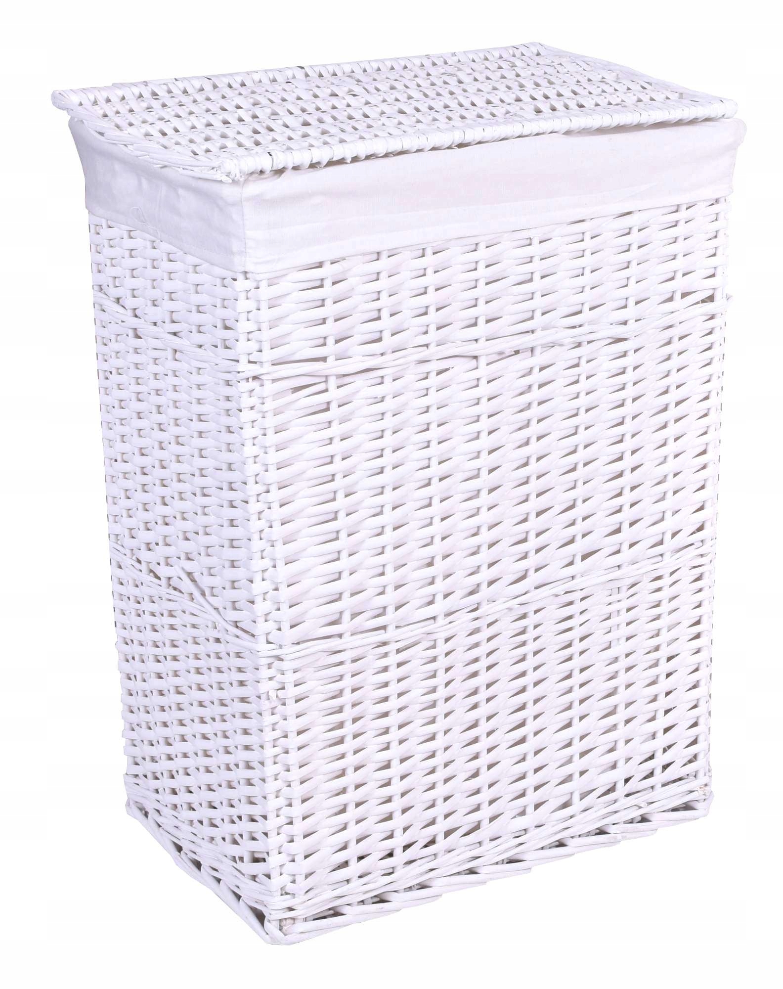 Kontejner Proutěný Koš Na Prádlo Hračky Kufr Bílý Koupelnový L