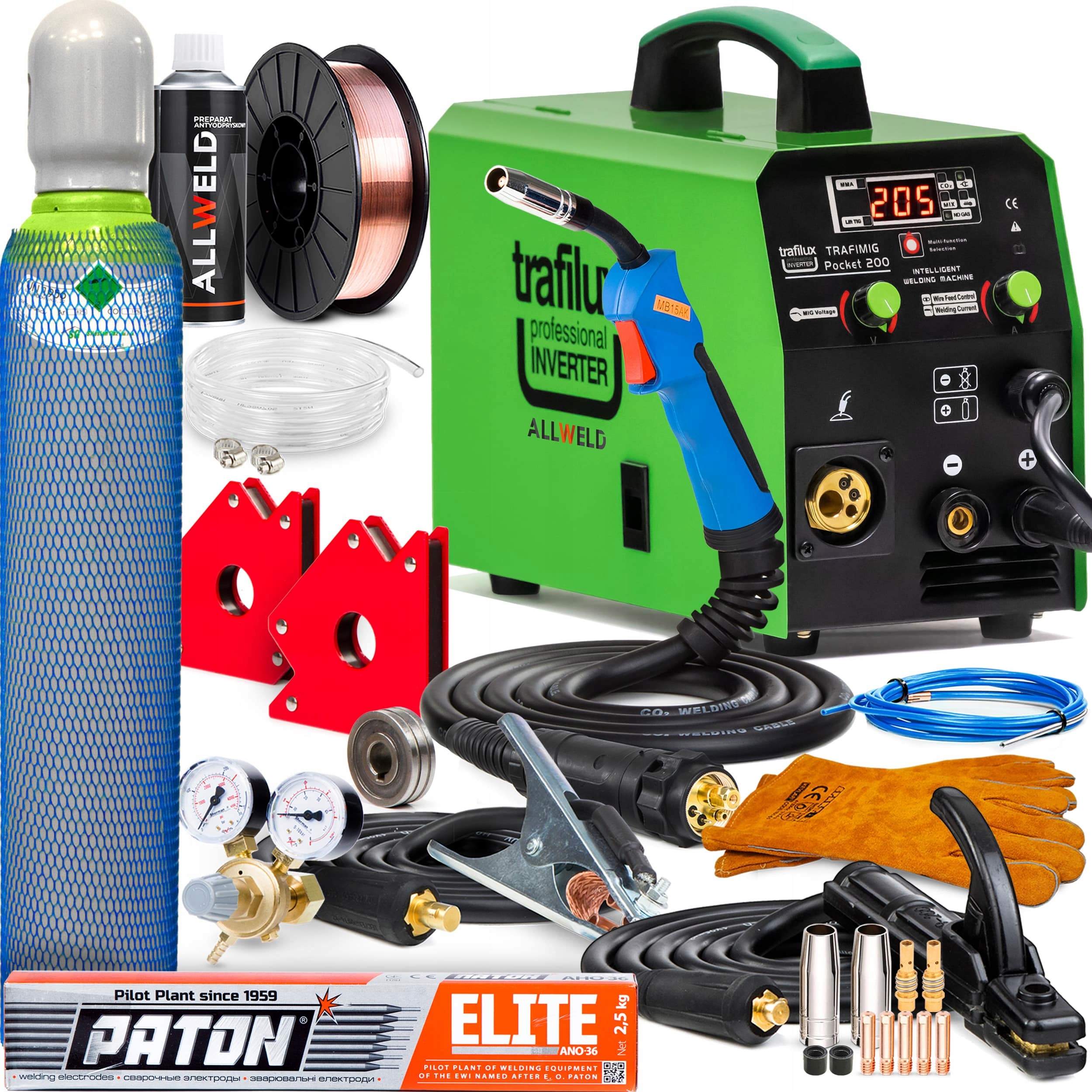 Svařovací Stroj Migomat Trafilux Mig Pocket 200 Mag Mma Tig 200A Igbt Synergie 3V1