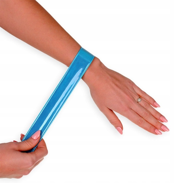 OPASKA ODBLASKOWA SAMOZACISKOWA RAMIĘ RĘKĘ KOSTKĘ PREMIUM WELUR NIEBIESKA Rodzaj opaska