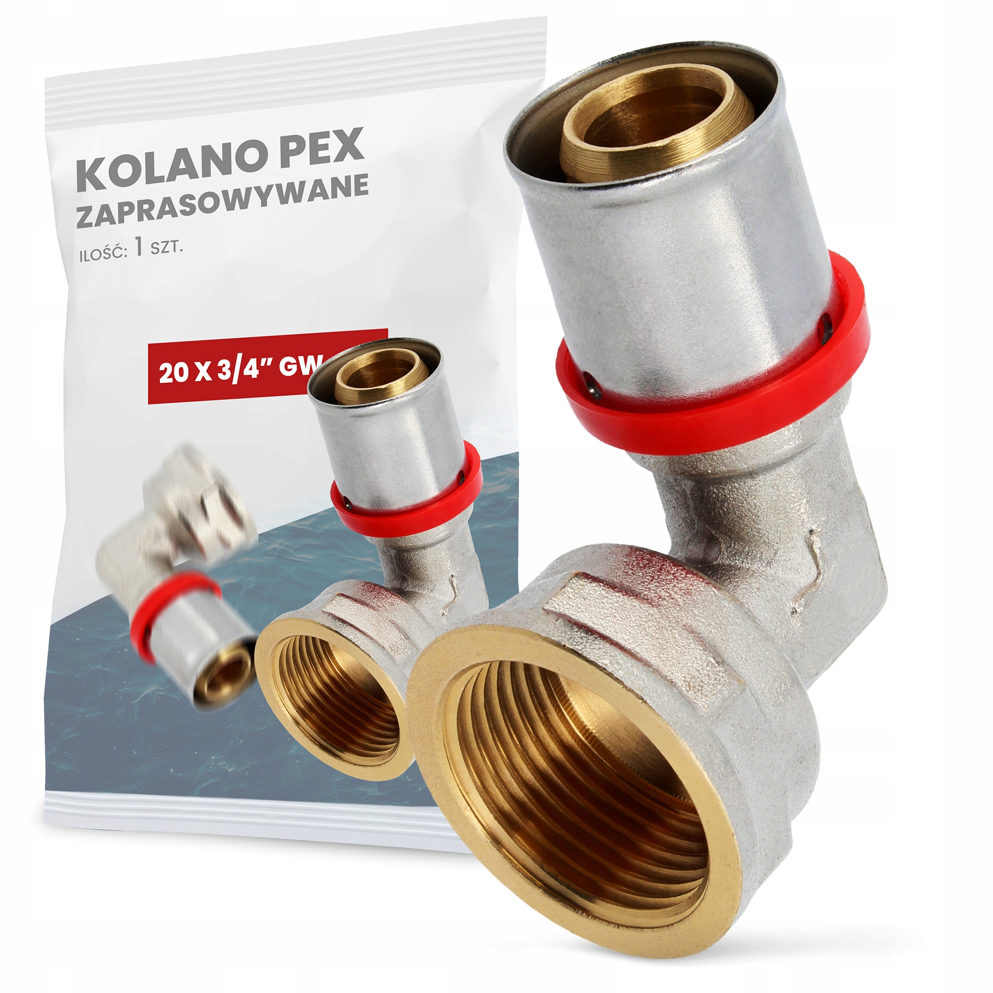 

Kolano Pex Zaprasowywane Zapras Press 20x3/4'' Gw