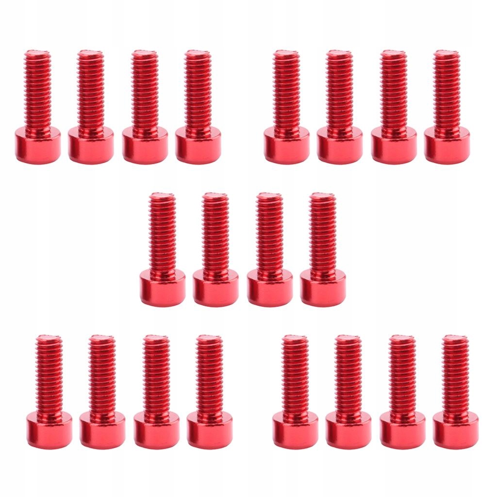 Śruby z gniazdem sześciokątnym Czerwonym