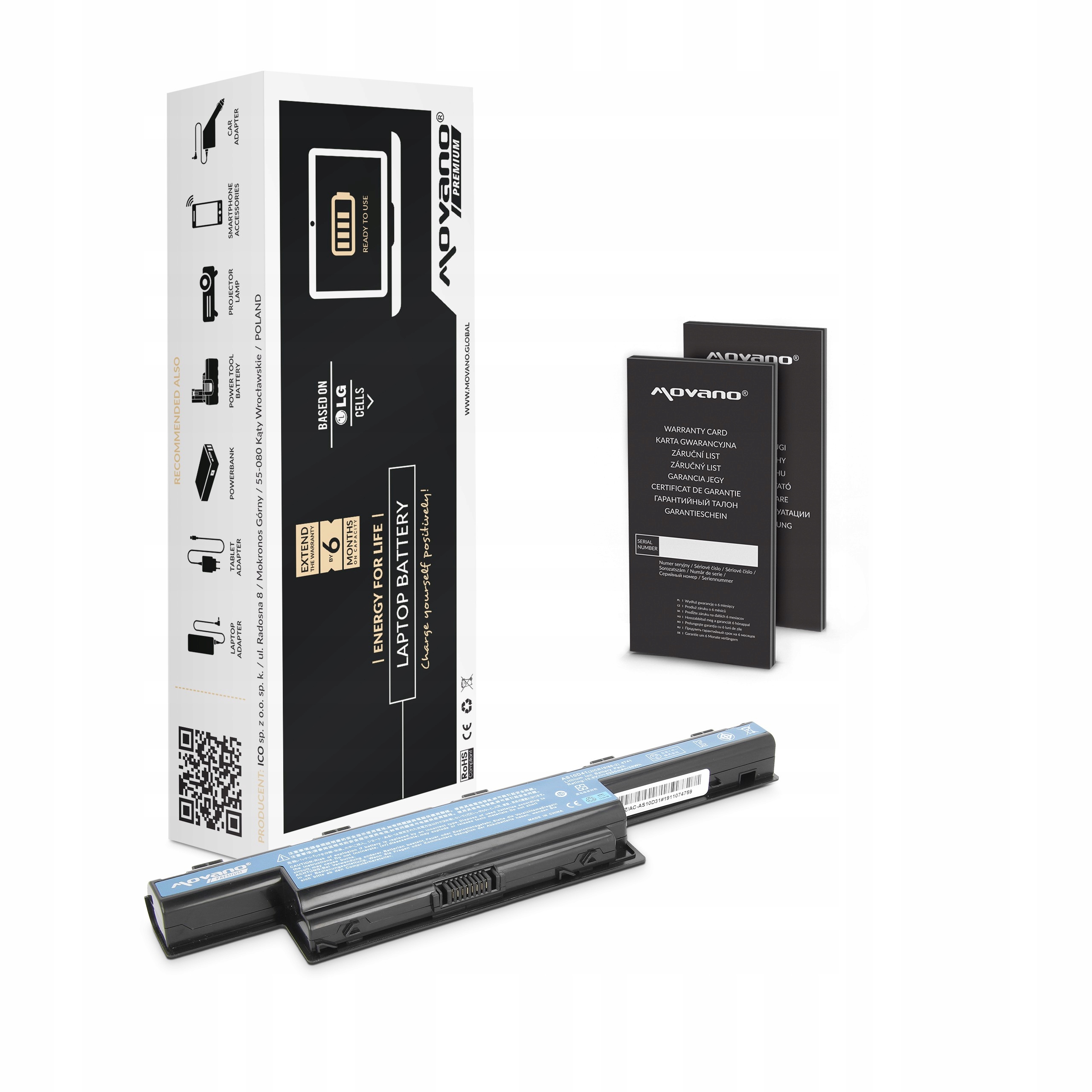 Batéria Movano Premium pre Acer Aspire 4551, 4741, 5741