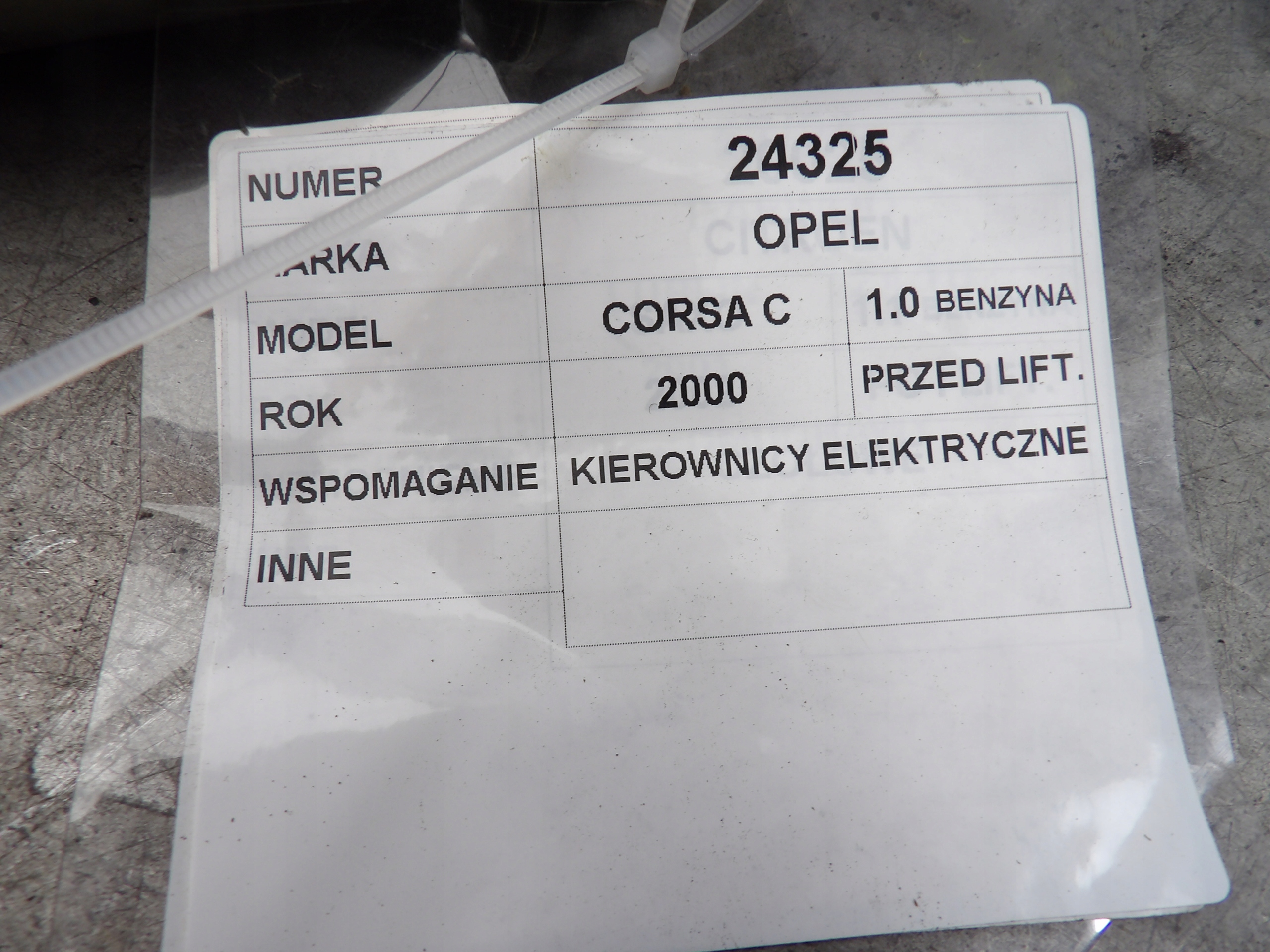 Opel Corsa C power steering 9156064, 09115125