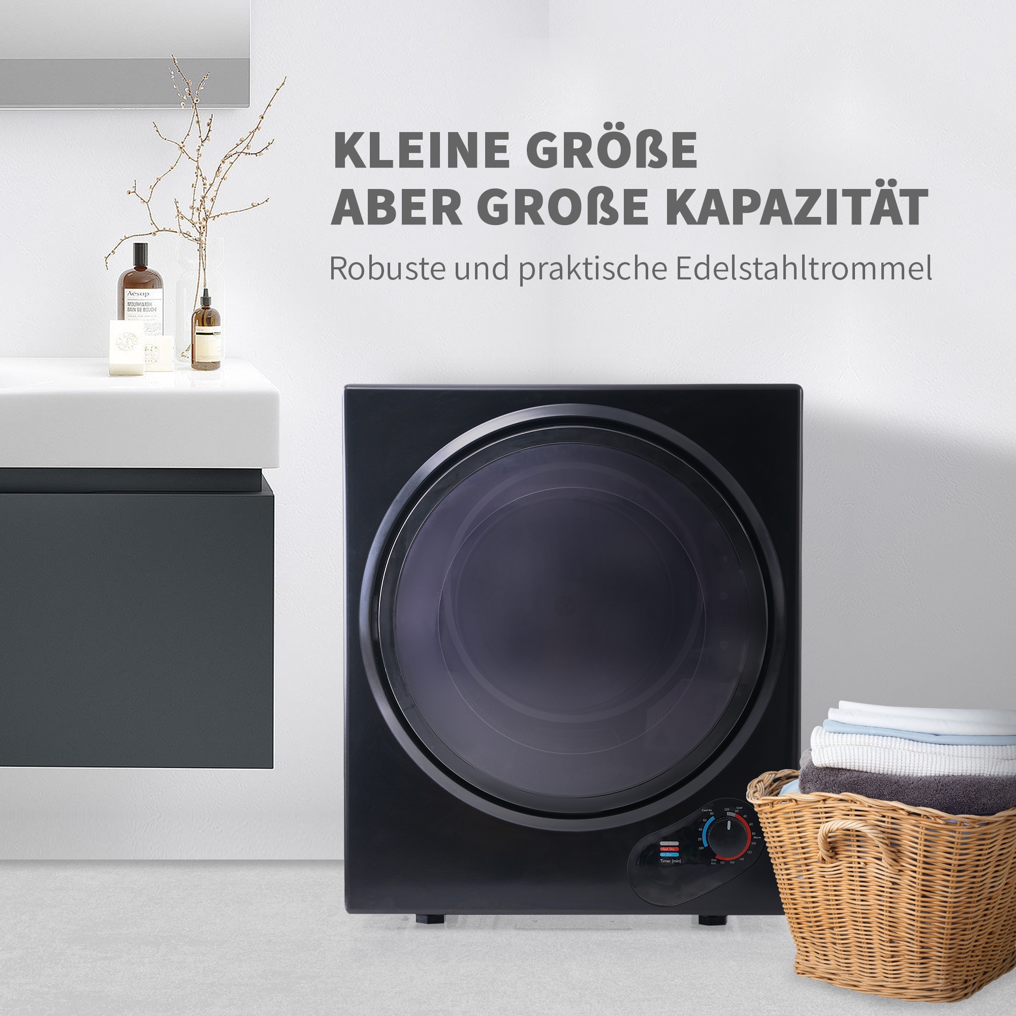 MINISUSZARKĘ BĘBNOWĄ Z MOŻLIWOŚCIĄ MONTAŻU NA ŚCIANIE Model TIANAIWEN