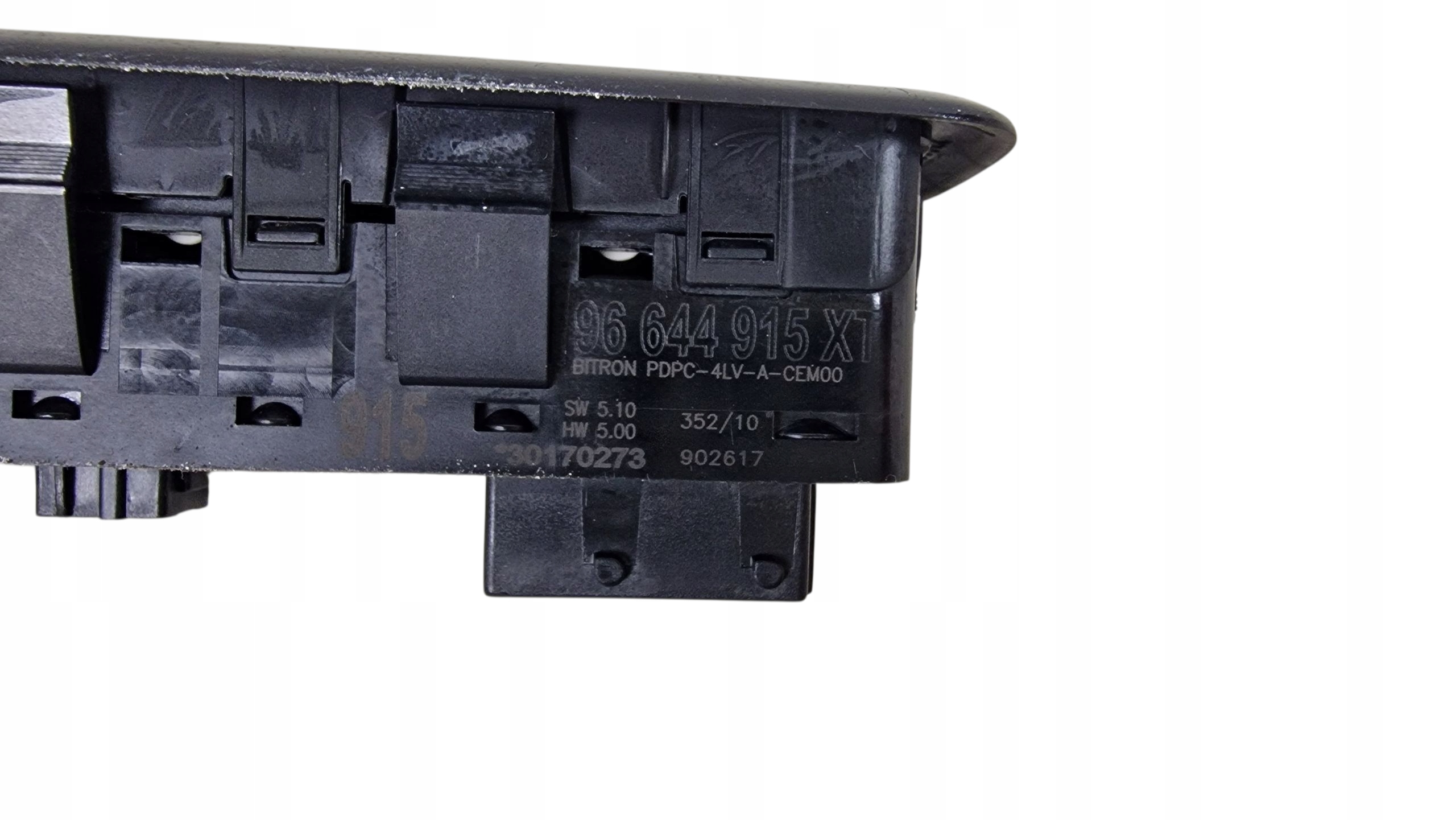 PEUGEOT 308 T7 bouton PANEL vitre 96644915XT
