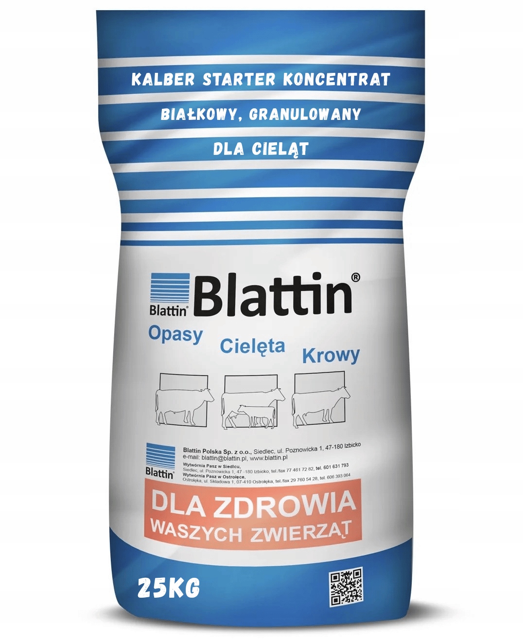 Blattin Kalber Starter Koncentrat Dla Cieląt Granulat Białkowy 25 Kg