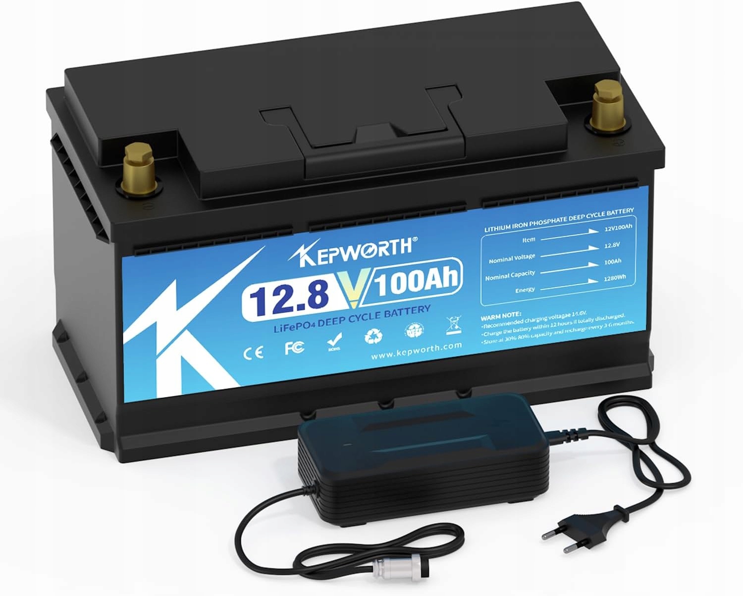 Akumulator Litowo-żelazowo-fosforanowy Kepworth 12,8V 100 Ah Bms LiFePO4