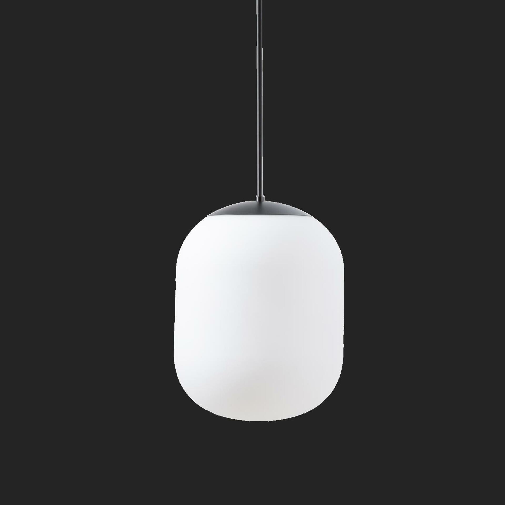 Osmont 62750 Tania P1 Hp závesné sklenené svietidlo čierna biela IP40 4000 K