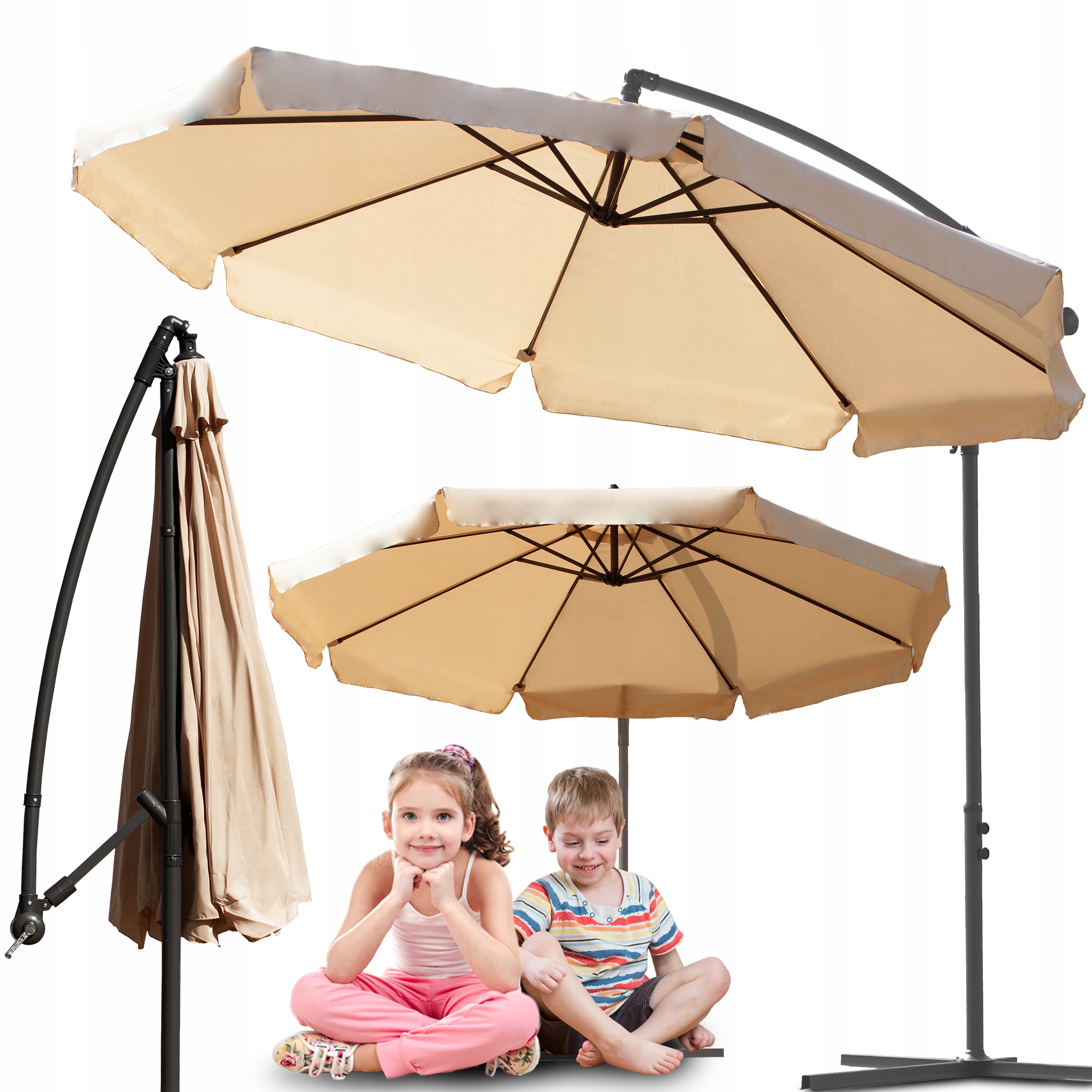 

Duży Parasol Ogrodowy 350CM Wodoodporny Składany