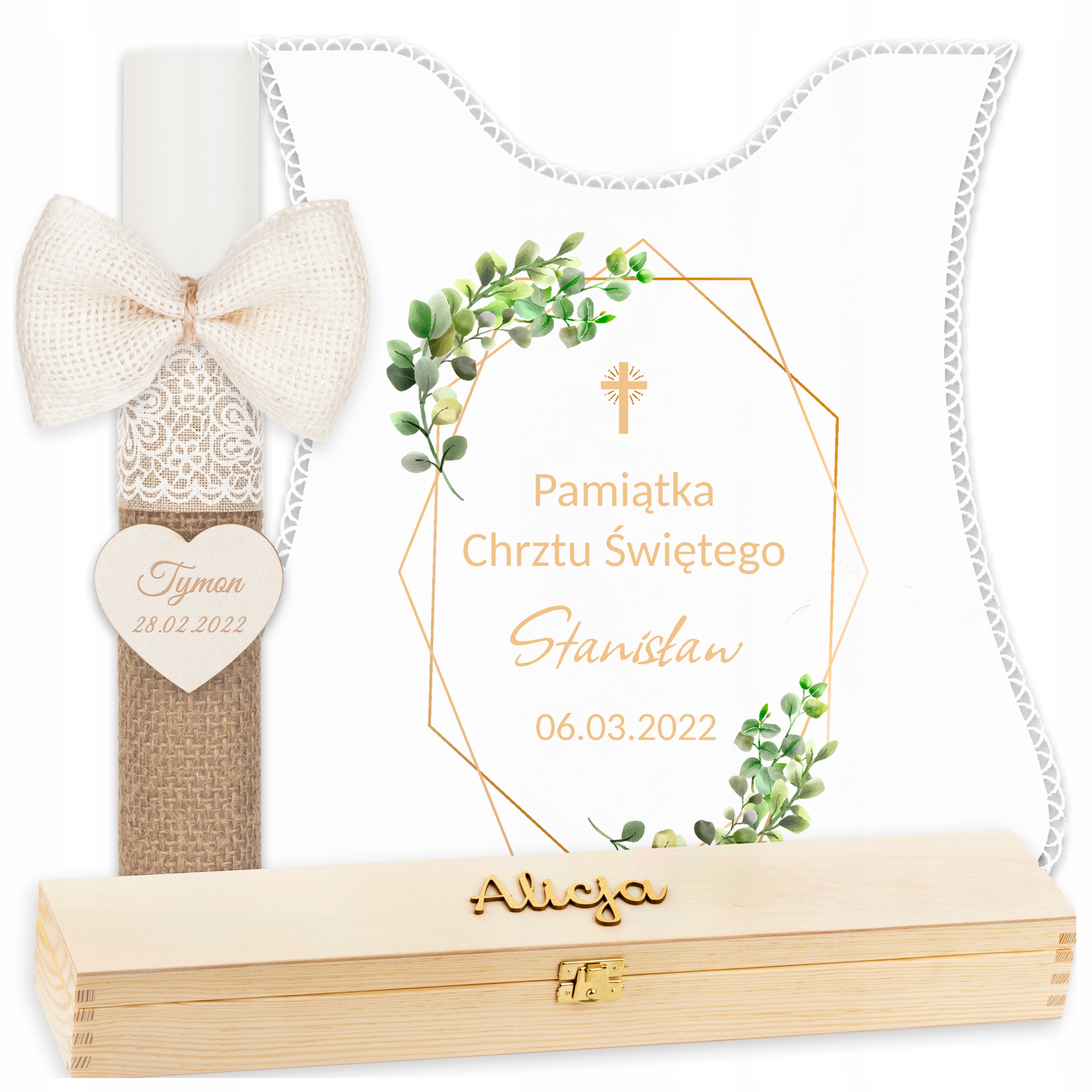 

Świeca na Chrzest Szatka do Chrztu pudełko C7 P10