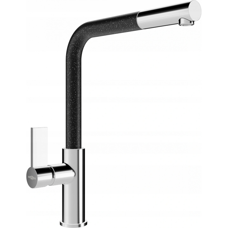 Mexen Flora baterie, Chromovaná/Skvrnitá černá