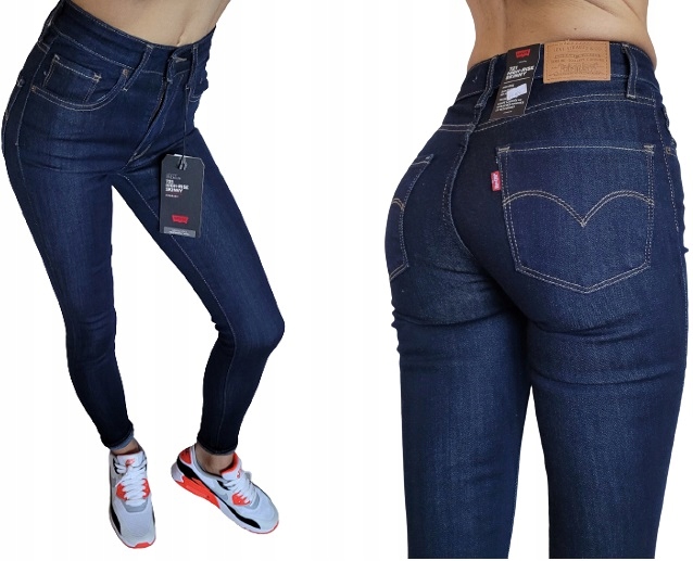 úzké nohavice Levi`s 721 High Rise Skinny W25 L30 Premium tmavě modré