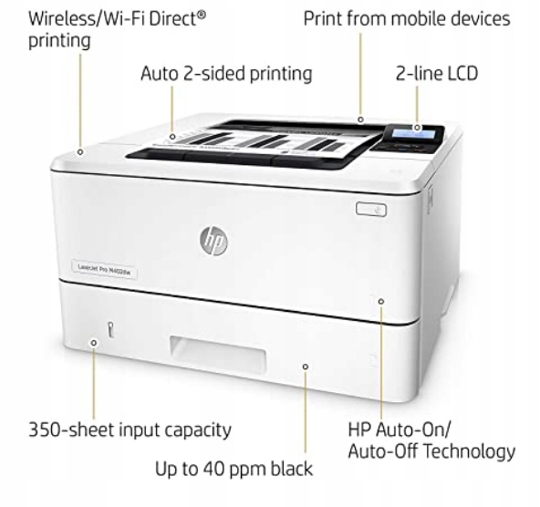 HP LaserJet Pro M402dne na toner HP 26A 26X W ORYGINALNYCH PUDEŁKACH Model M402dne