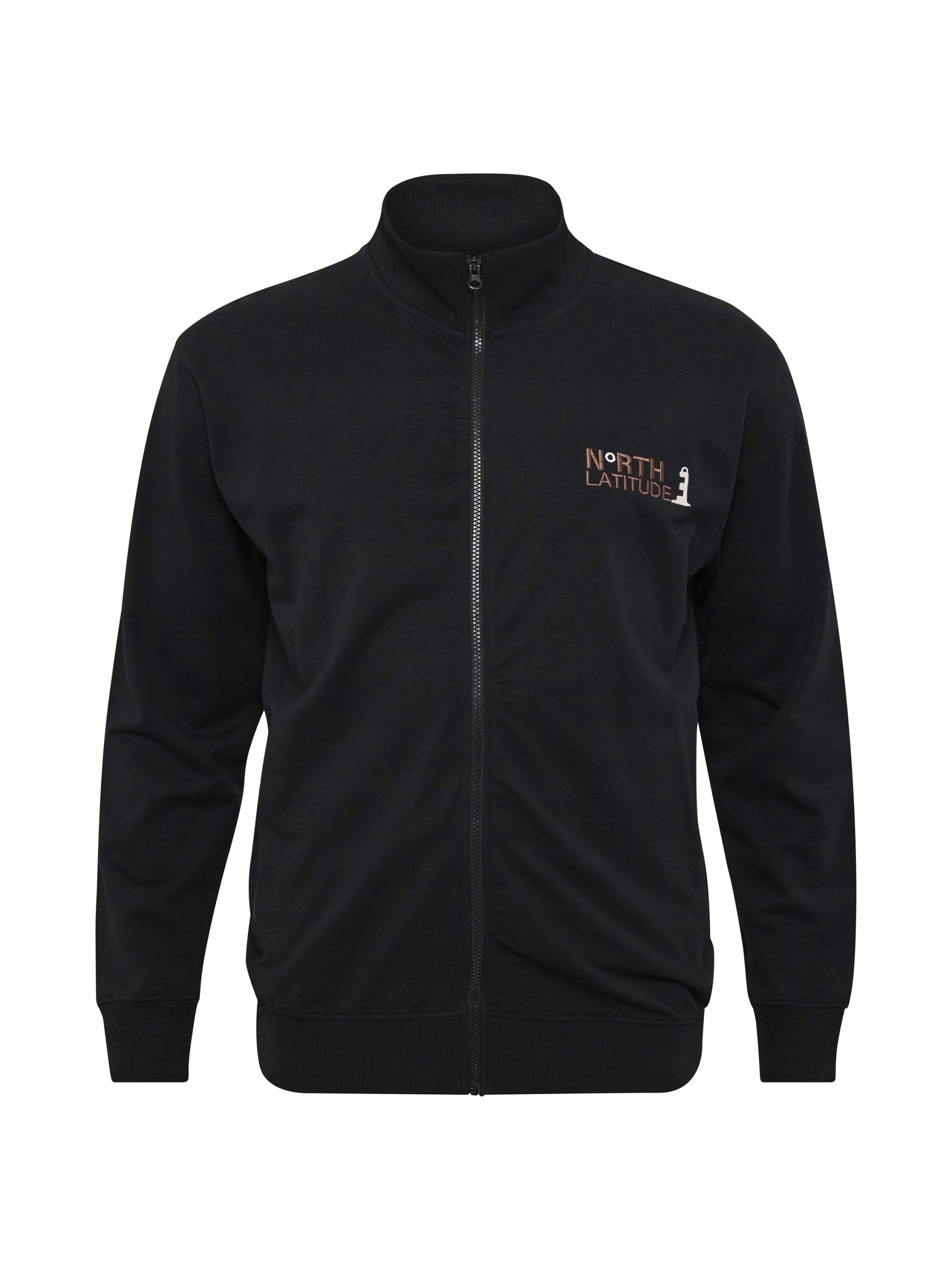 North Latitude Rozepínací Mikina Velké Velikosti Černá 4XL