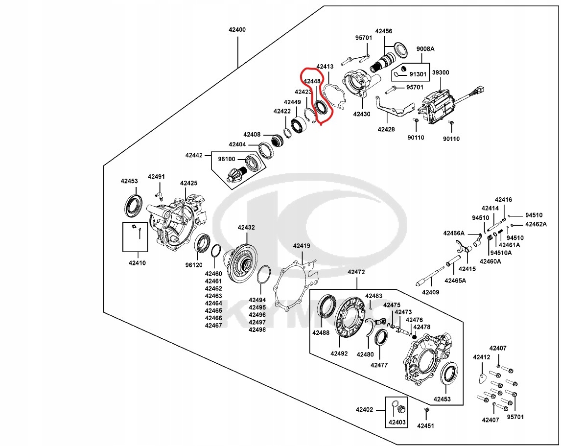 Uszczelniacz Simering Dyfer Przód Kymco Maxxer Mxu 450 465 550 700 38x55x8
