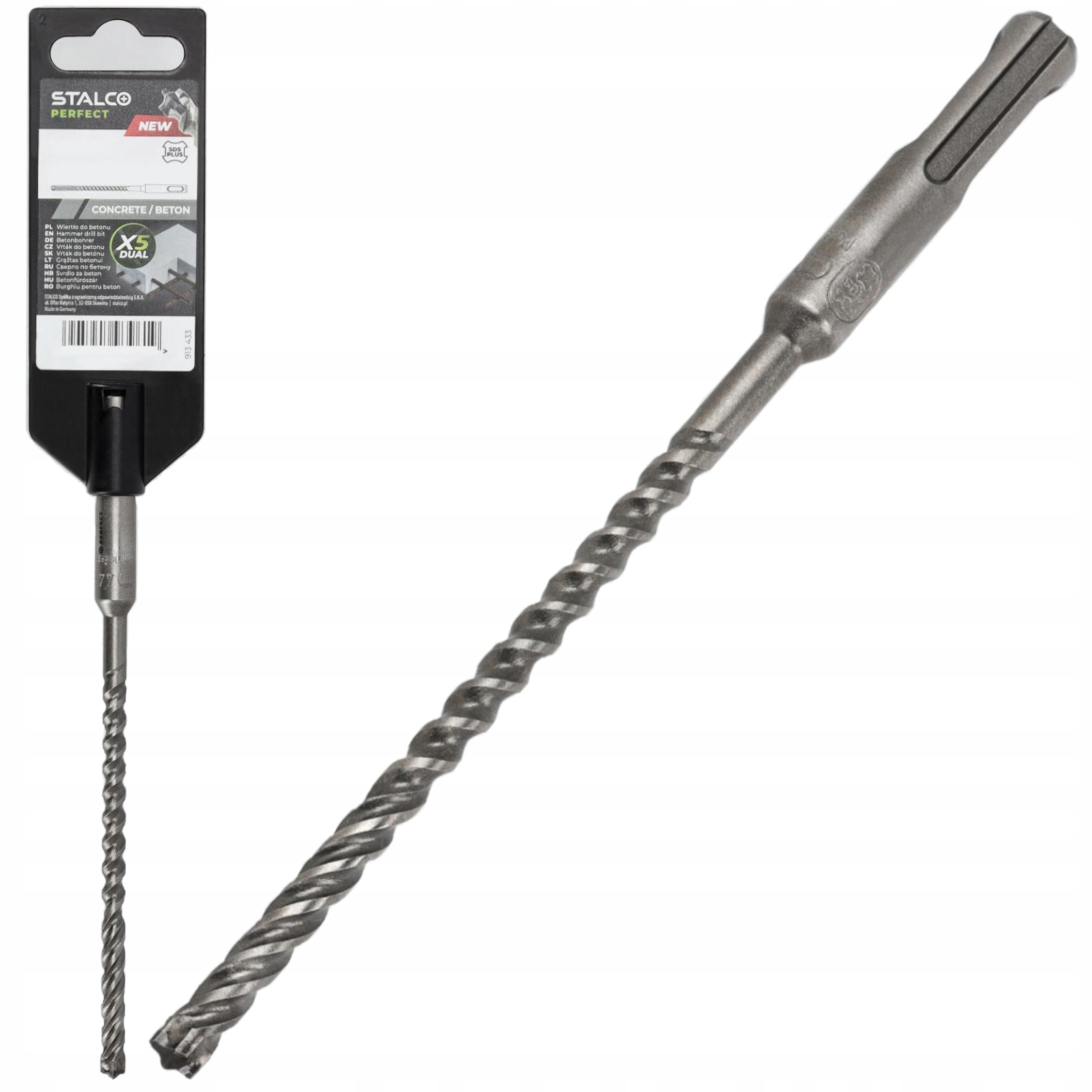 Vrták Sds Plus X5 Dual 18 × 250 MM Odolný Pro Betonu Stalco