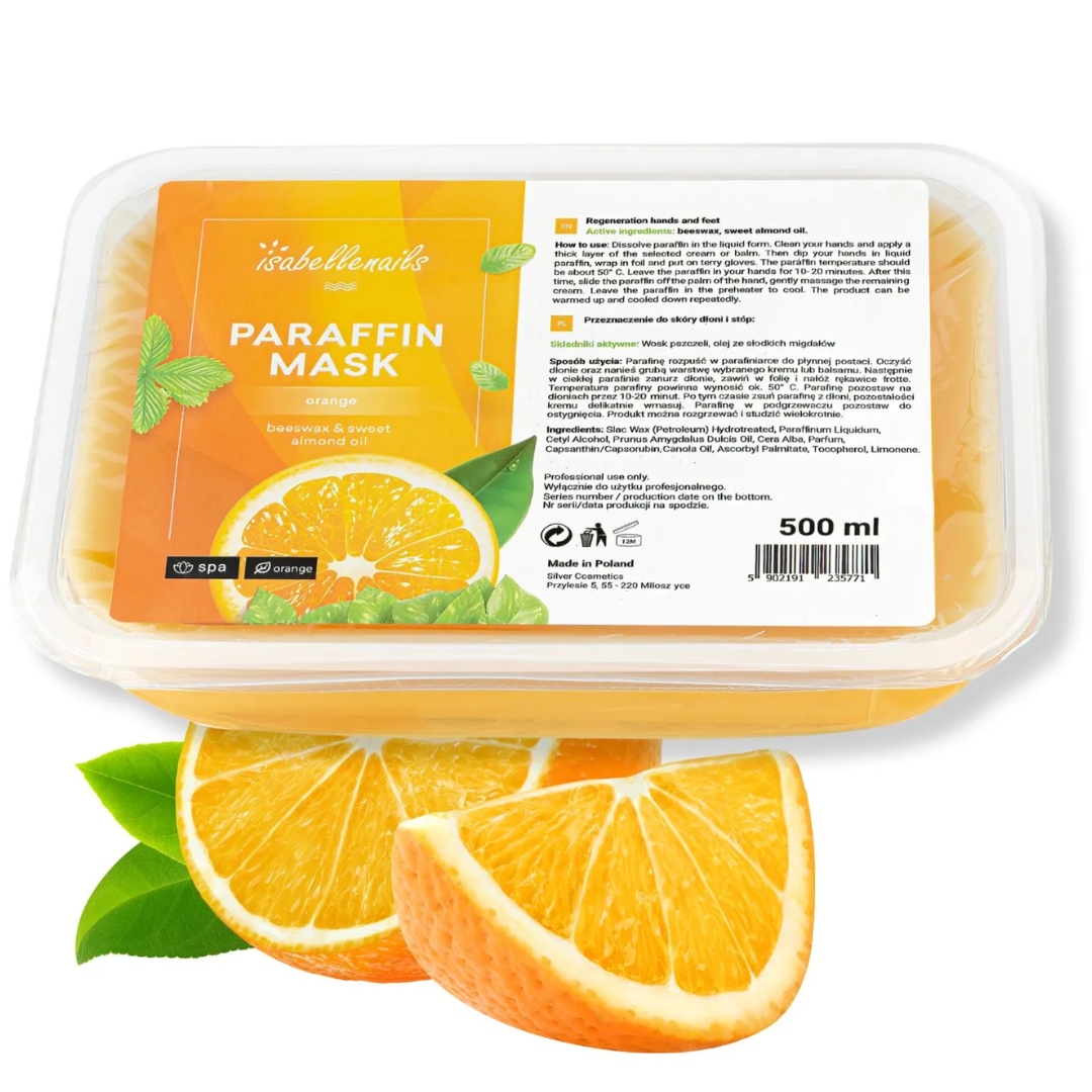 Parafina kosmetyczna do stóp dłoni 500ml zapachowa owocowa ORANGE POMARAŃCZ