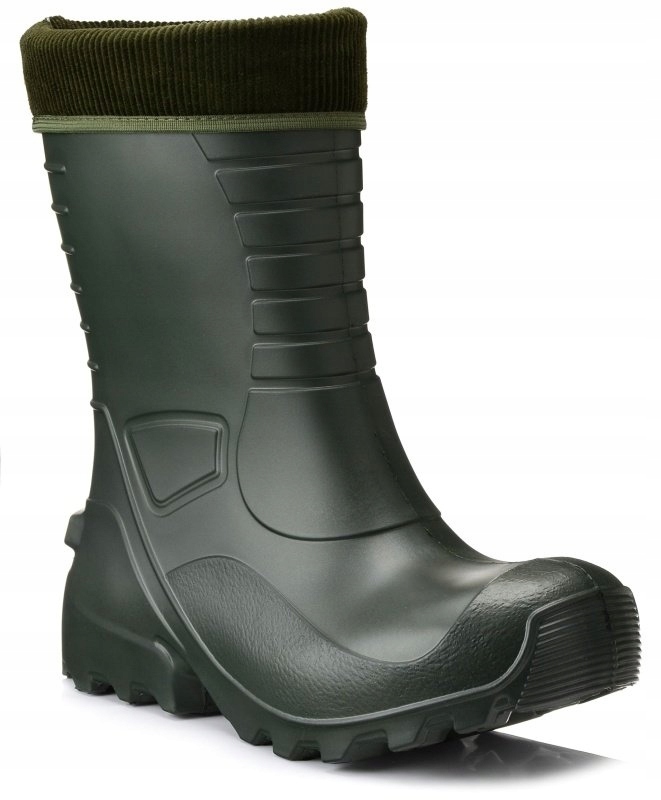 Kalosze męskie ocieplane piankowe lekkie ciepłe zielone Lemigo Yukon 45