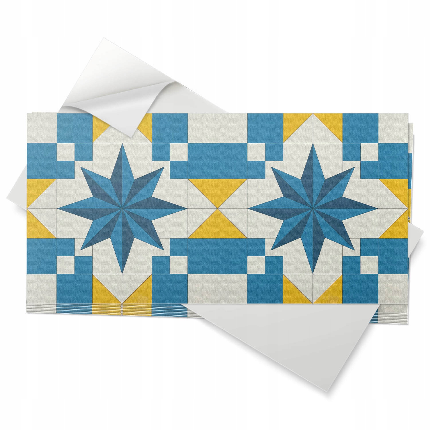 Sada samolepících dlaždic 10 ks 40x20 cm Geometrický vzor hvězdy