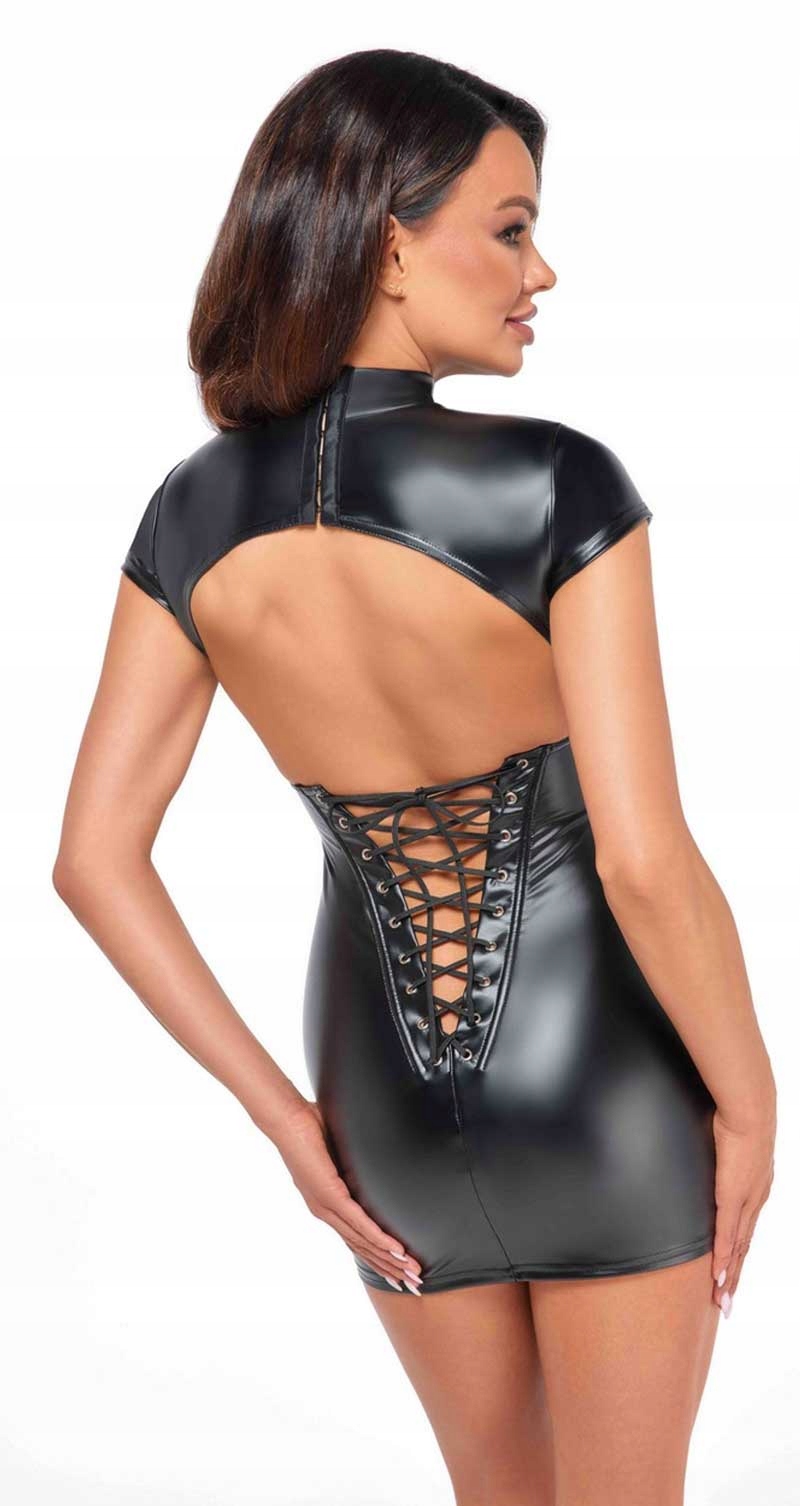 CZARNA MINI SUKIENKA FANTASY NOIR HANDMADE ROZMIAR M Rozmiar M