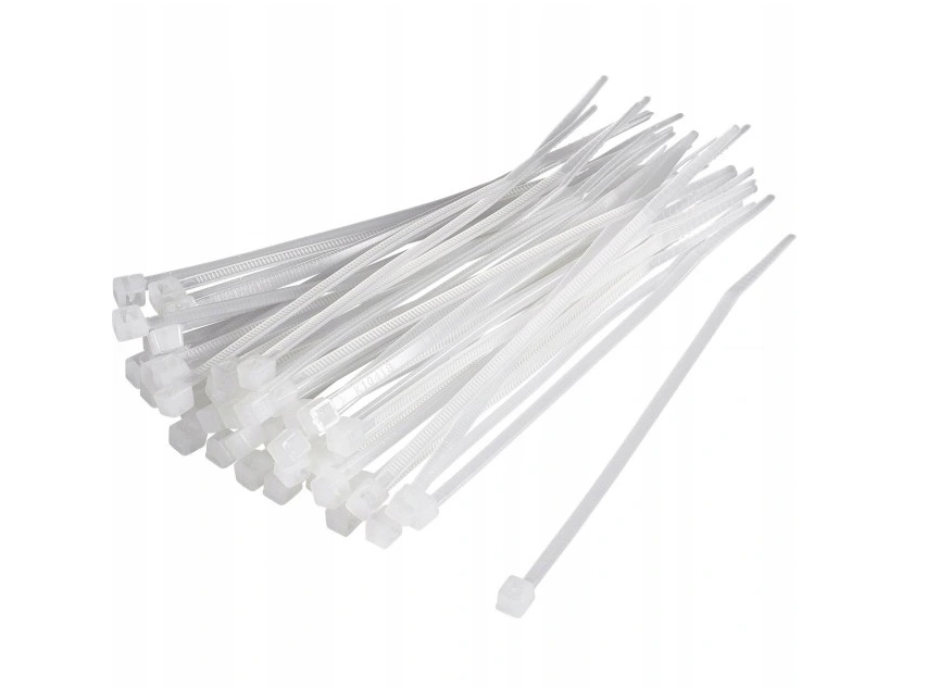 OPASKA ZACISKOWA TRYTYTKA 100x2,5mm 100szt BIAŁA