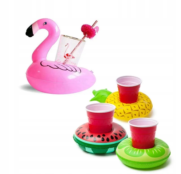 DMUCHANY UCHWYT NA NAPOJE PODSTAWKA DO DRINKÓW NA BASEN FLAMING Długość (cm) 17