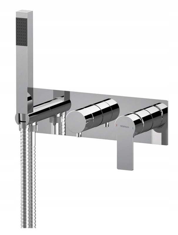 Pax podomietková sprchová batéria s hlavicou, 3 výstupy, chróm