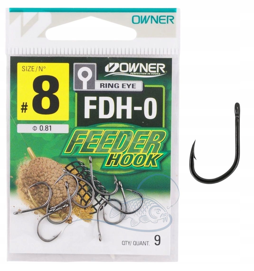 Nr 8 Haczyki Owner Method Feeder Hook FDH-0 Do Metody Kute