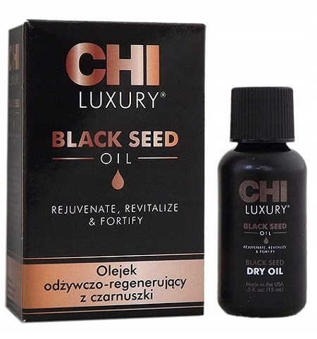 CHI LUXURY OLEJEK DO WŁOSÓW Z CZARNUSZKI OBJĘTOŚĆ JEDWAB BLACK SEED 15ML