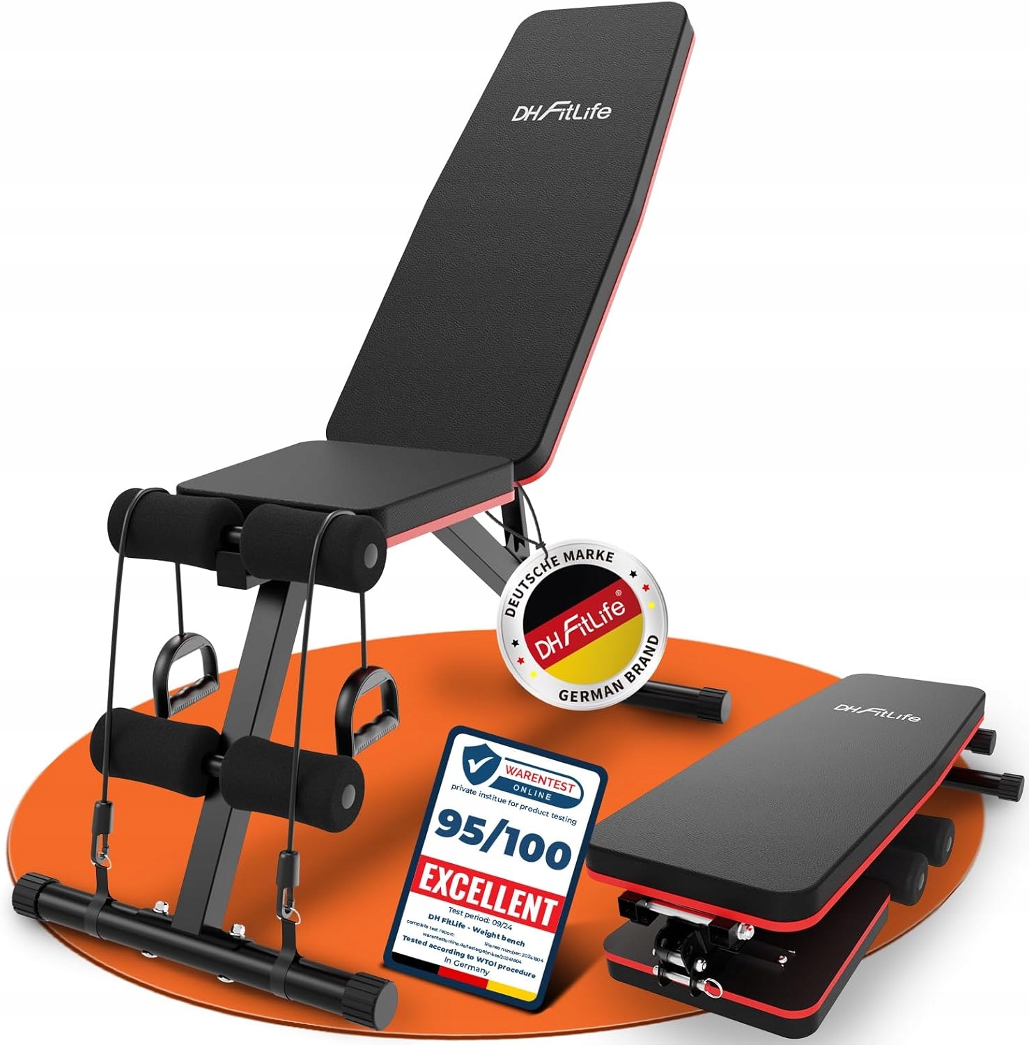 Dh FitLife Skládací tréninková lavička 8v1 Nastavitelná Fitness