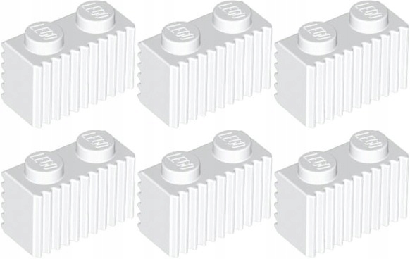 

Lego 2877 Klocek Grill 1x2 biały (5g) 6 szt