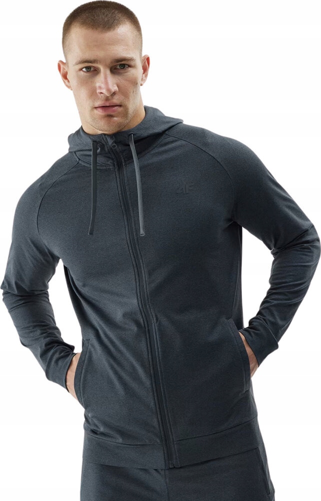 Pánská Mikina 4F M403 Antracit Melanž 4FWAW24TFSWM403 22M vel. S