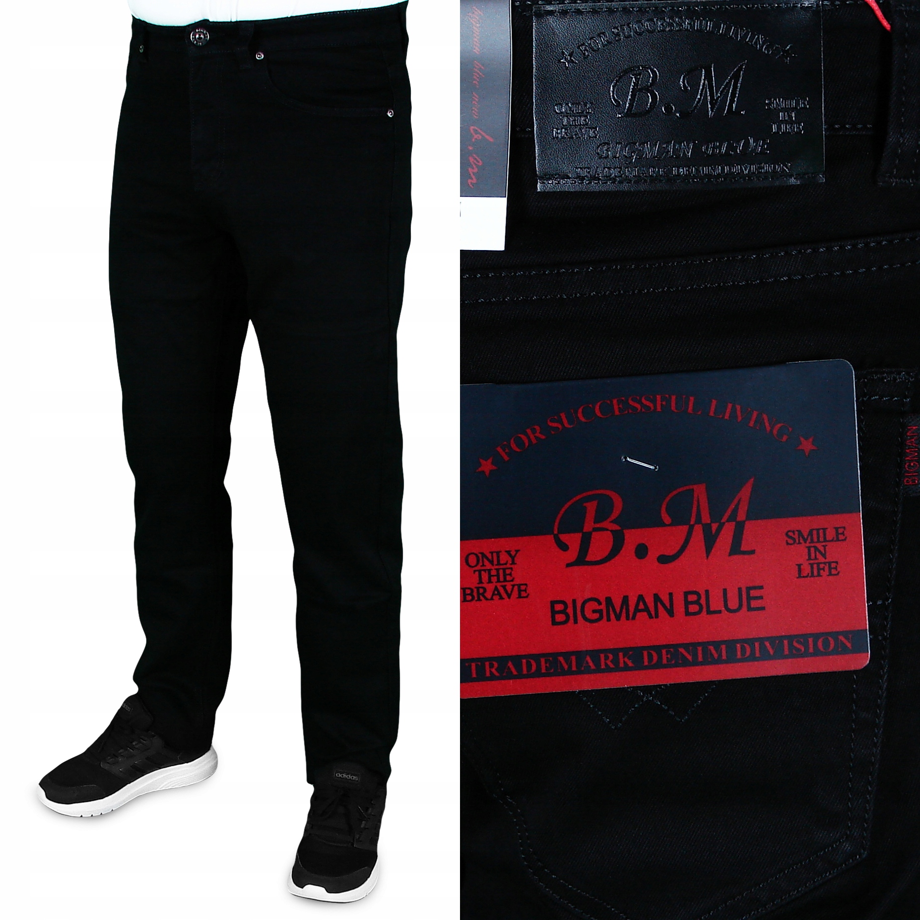 SPODNIE MĘSKIE JEANSOWE CZARNE W34 L32 W90-92 cm