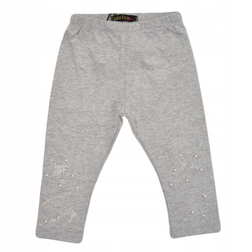 

Szare Legginsy dżety Getry gwiazdki r.80/86