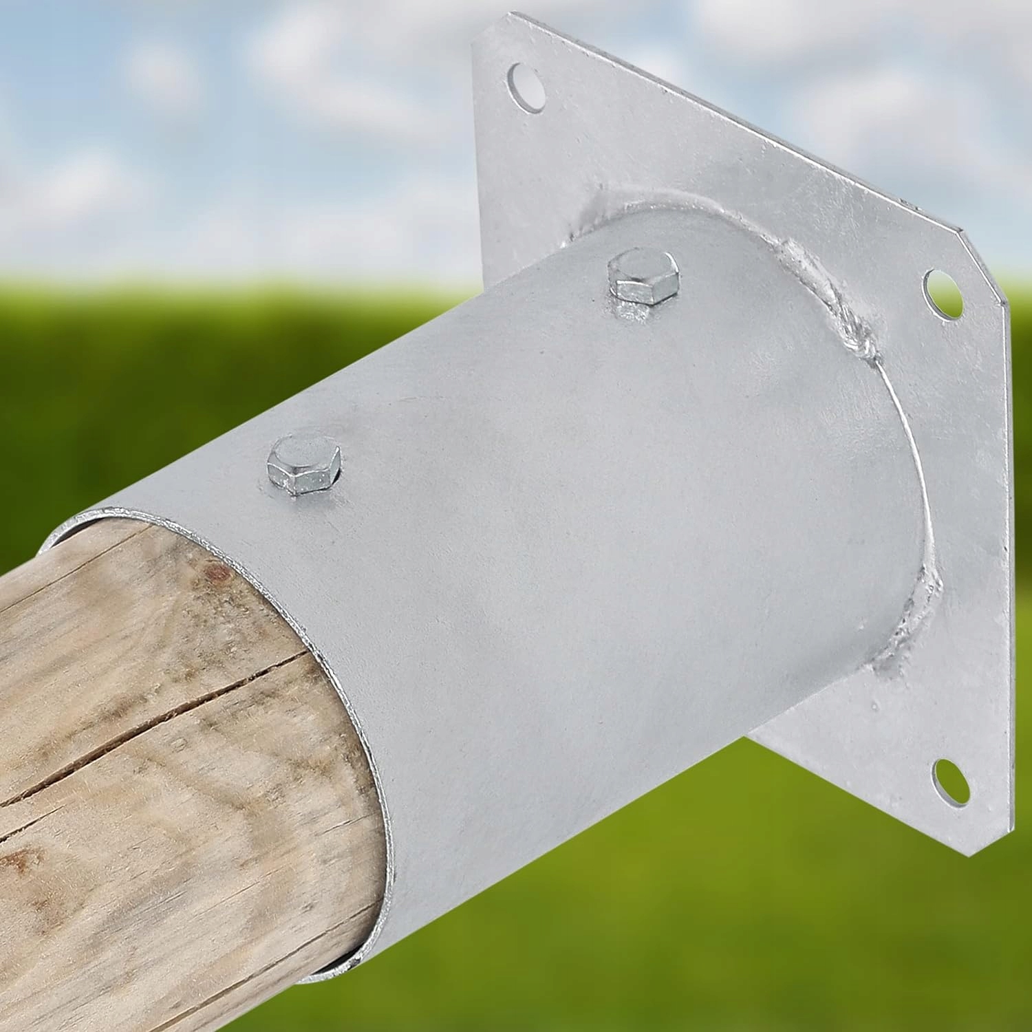 ZESTAW 2x PODSTAWA STOPKA SŁUPA PRZYKRĘCANA WSPORNIK KOTWA STALOWA Fi 80 MM Rodzaj podstawa słupa