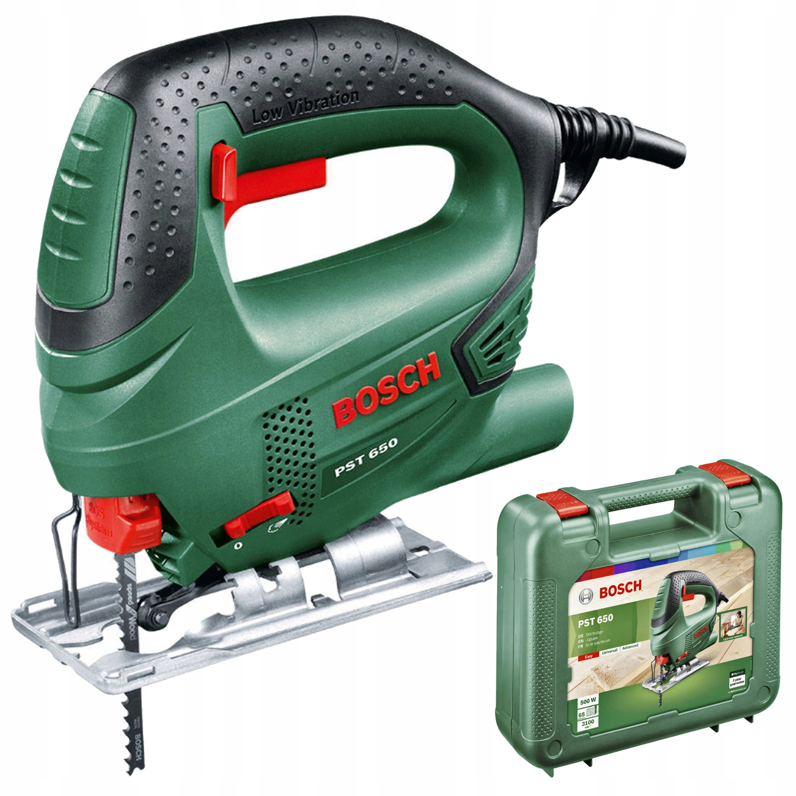 Bosch Pst 650 06033A0700 Wyrzynarka 500 W zasilanie sieciowe W Walizce