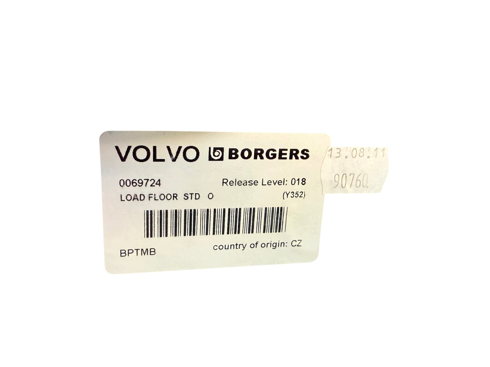 floor mats boot rear part VOLVO V60 and 39813514