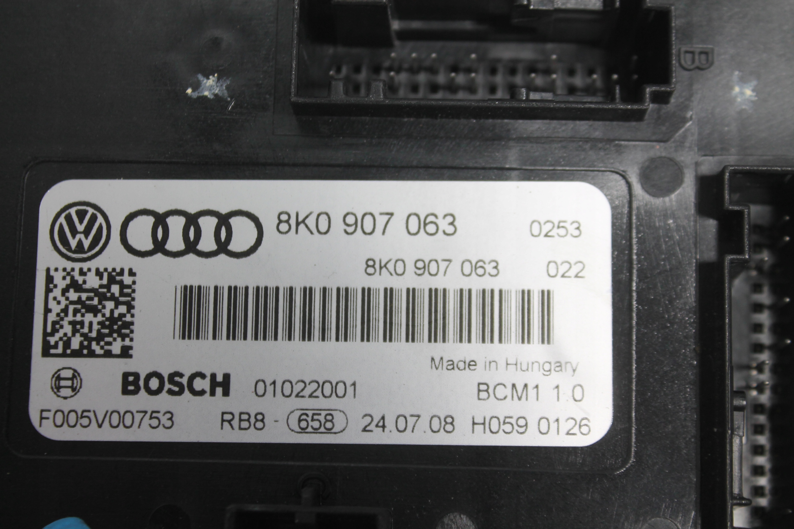 module control unit KOMFORTU 8K0907063 AUDI A4 B8 07