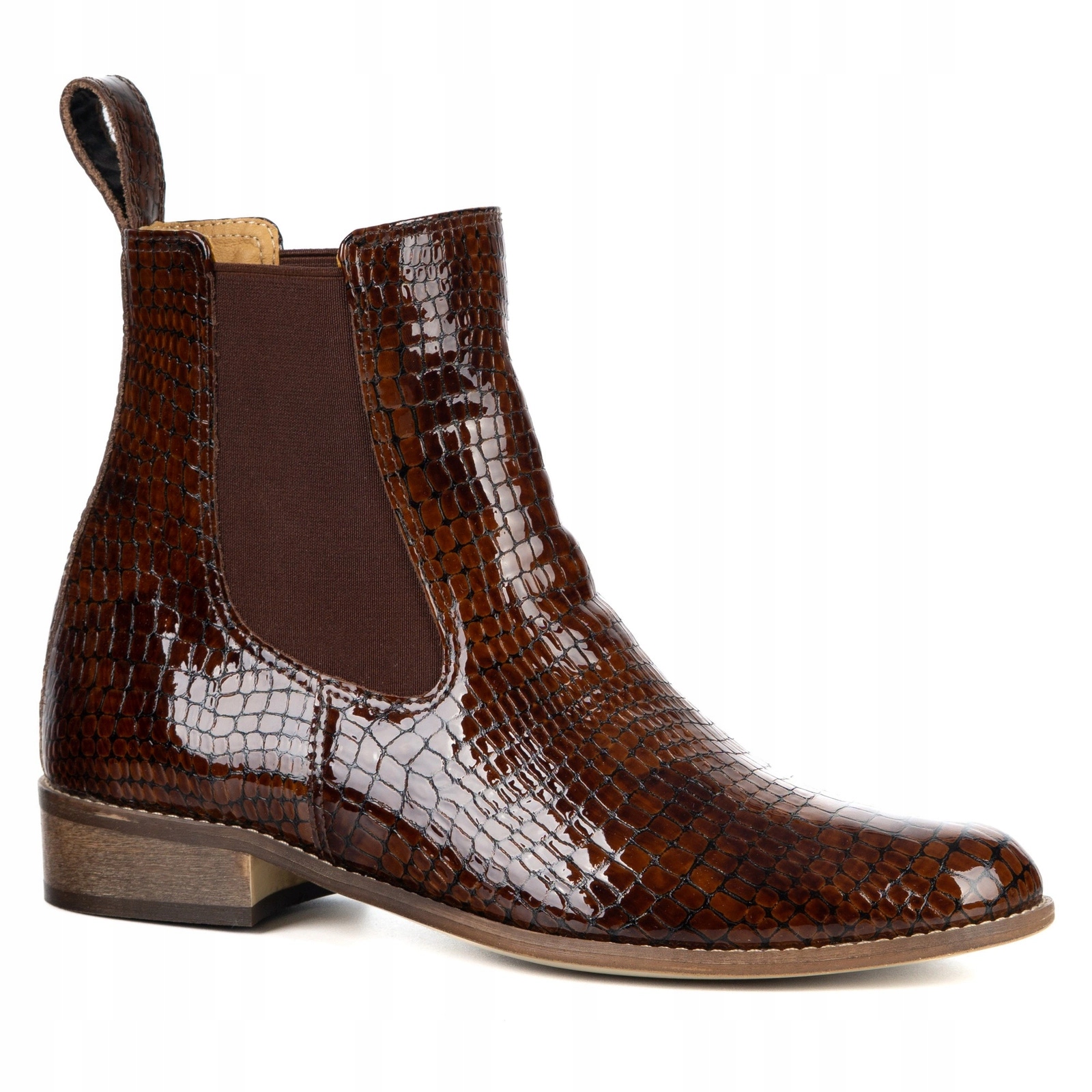 Dámské kotníkové boty Olivier Colette kožené lodičky na plochém podpatku 35