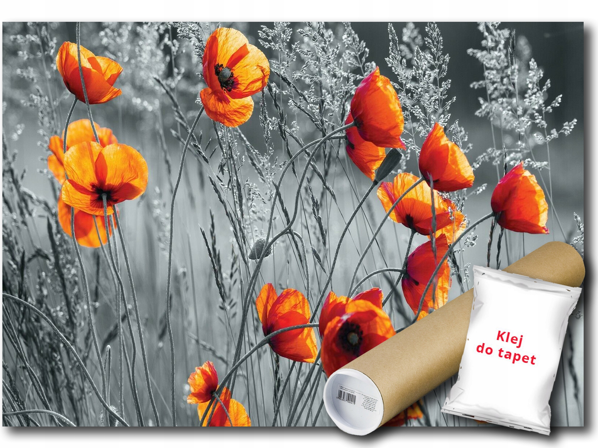 Vinylová Fototapeta Květiny Maki Louka 208x146