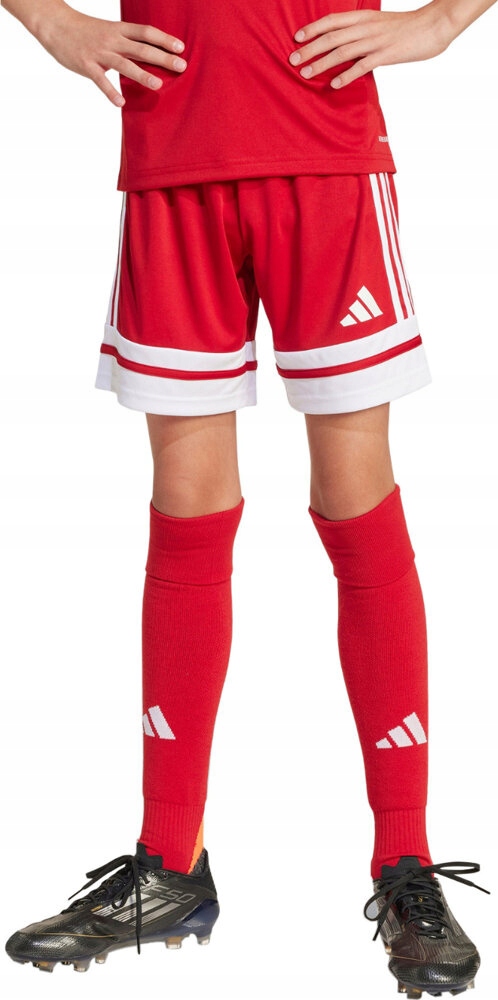Spodenki Dla Dzieci Adidas Squadra 25 Czerwone JJ2416 r 152cm