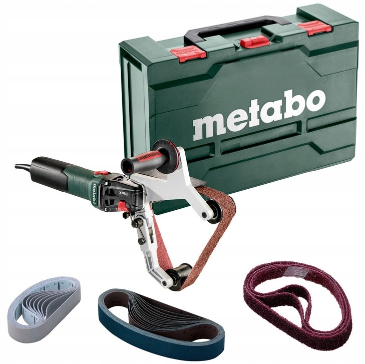 Szlifierka Taśmowa Metabo Rbe 15-180 Set 1550W Do Szlifowania Rur Balustrad