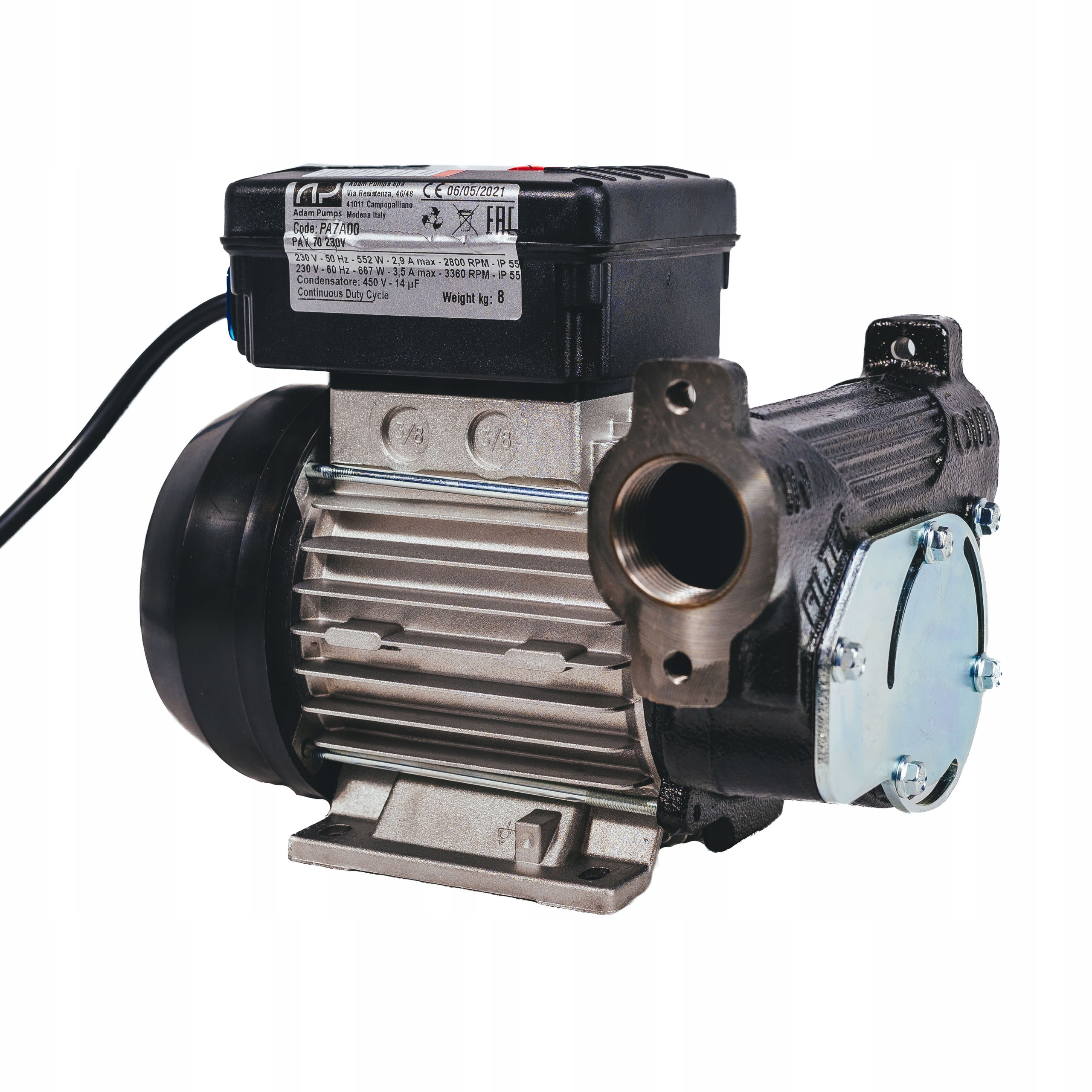 Pompa do Paliwa Oleju Napędowego dystrybutor ON PA1-70 ADAM PUMPS 70l/min Model PA1 70