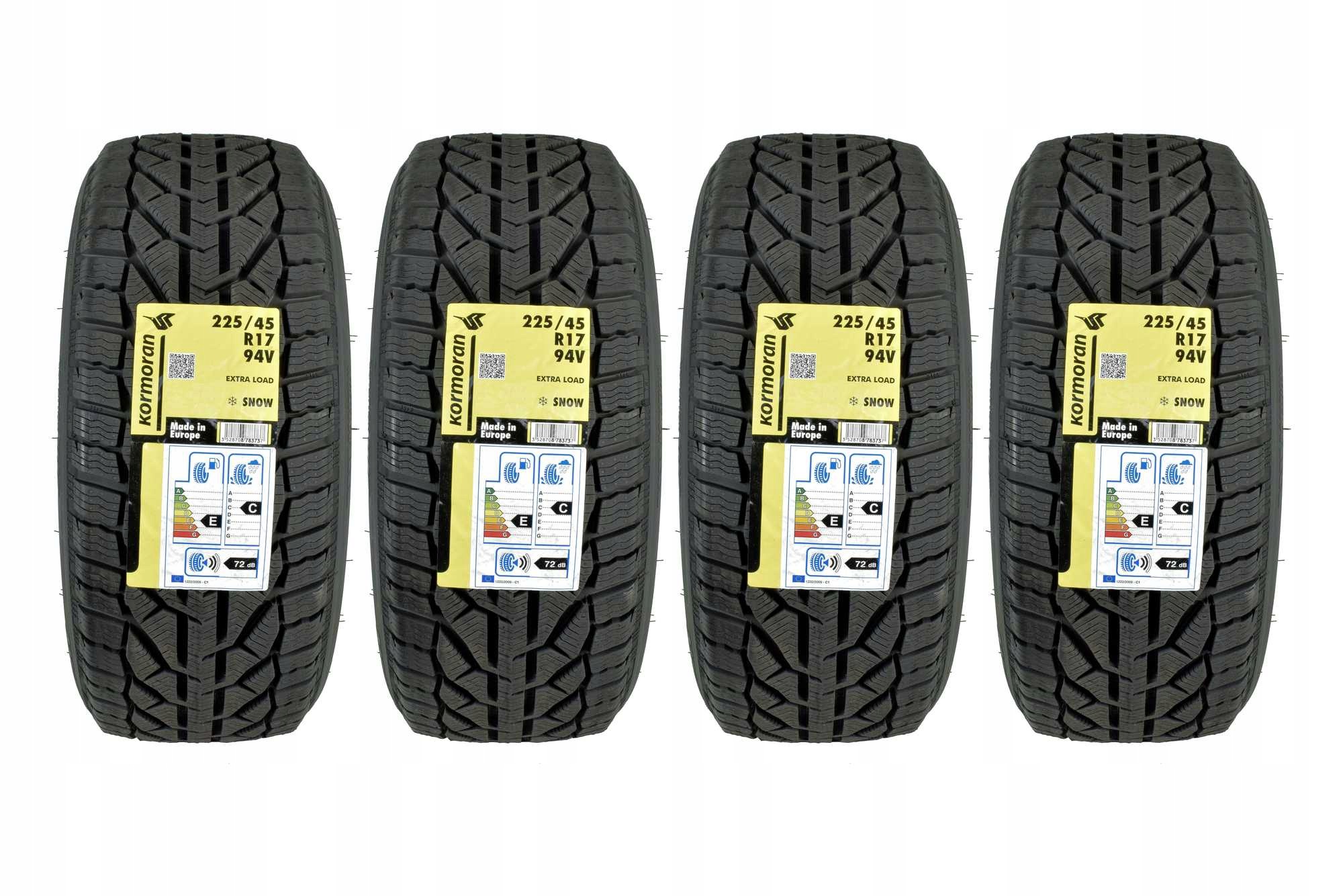 4 opony zimowe 225/45R17 Kormoran Snow 2026