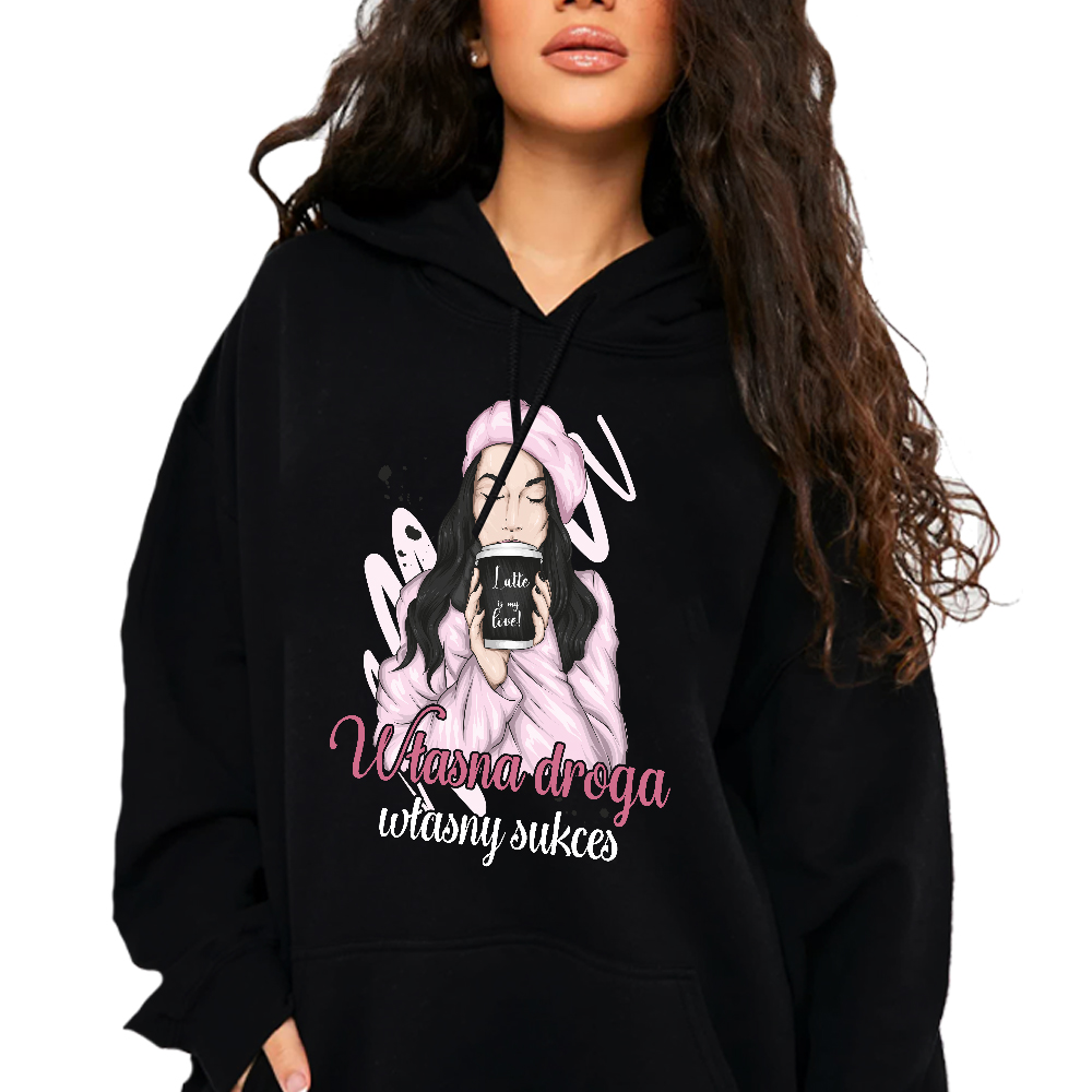 Mikina S Kapucí Hoodie Vlastní Cesta Vlastní Úspěch Ženská motivace XXL