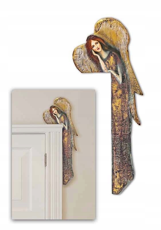 

Złoty Anioł nad drzwi ręcznie malowany drewno