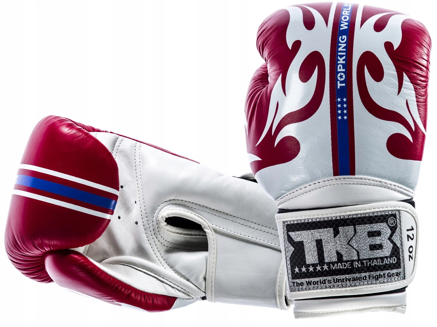 Boxerské Rukavice Top King Tkbgws „World Series“ (bílá/červená) 12oz